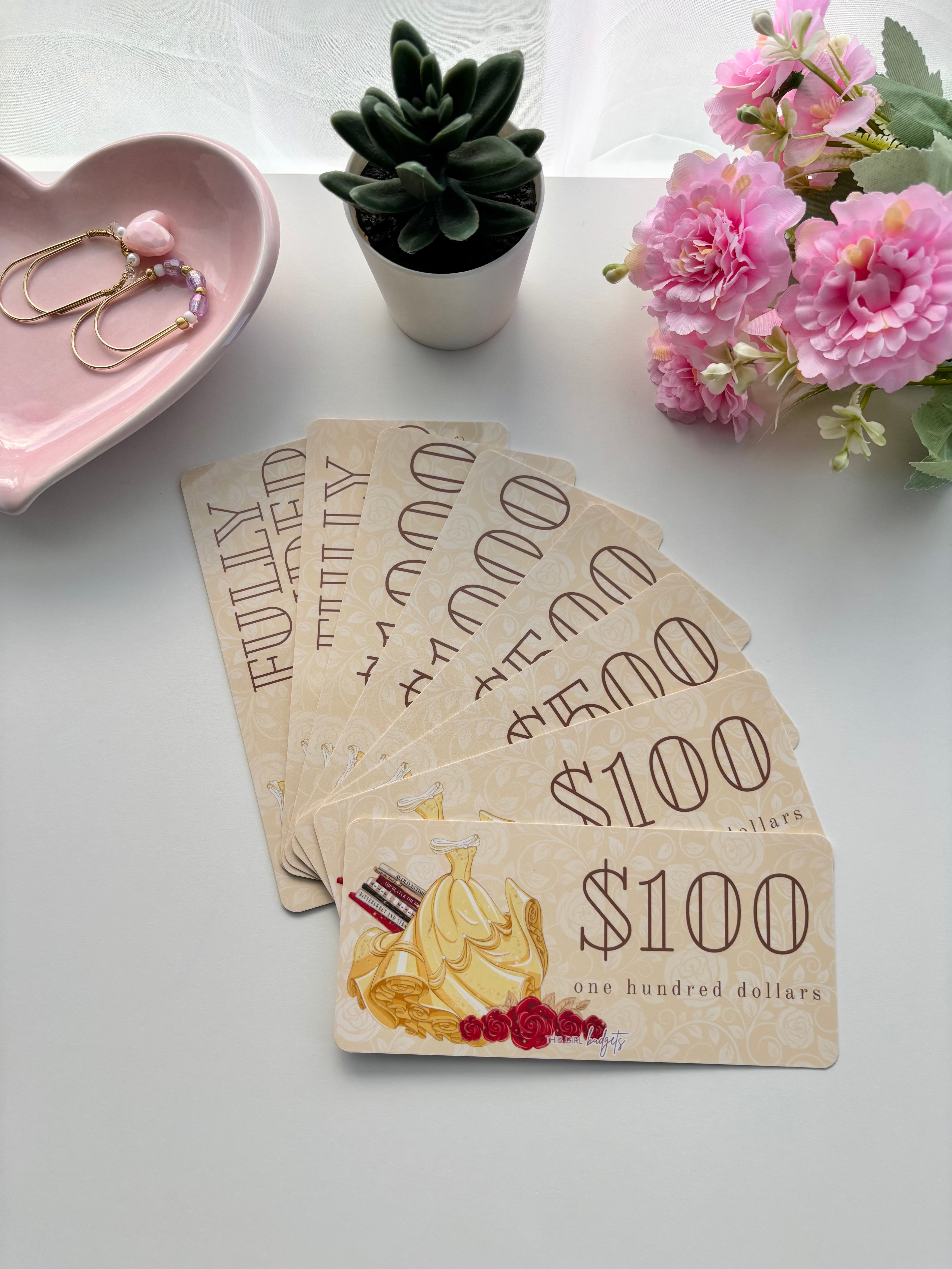 Beauty and the Beast Money Placeholders
