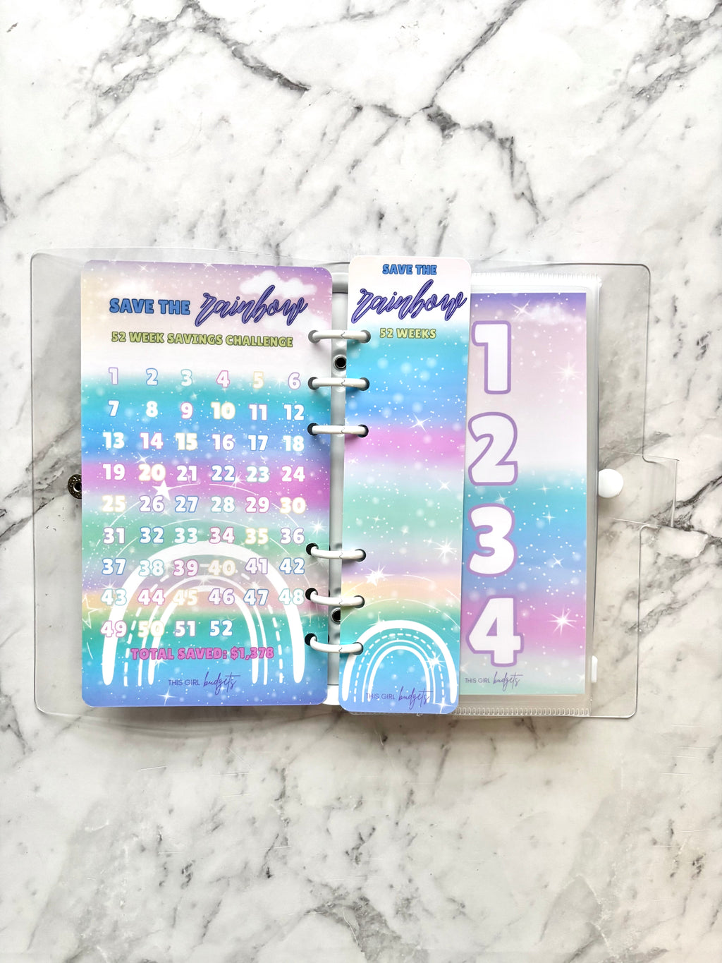 52 Week Savings Challenge - Rainbow Edition