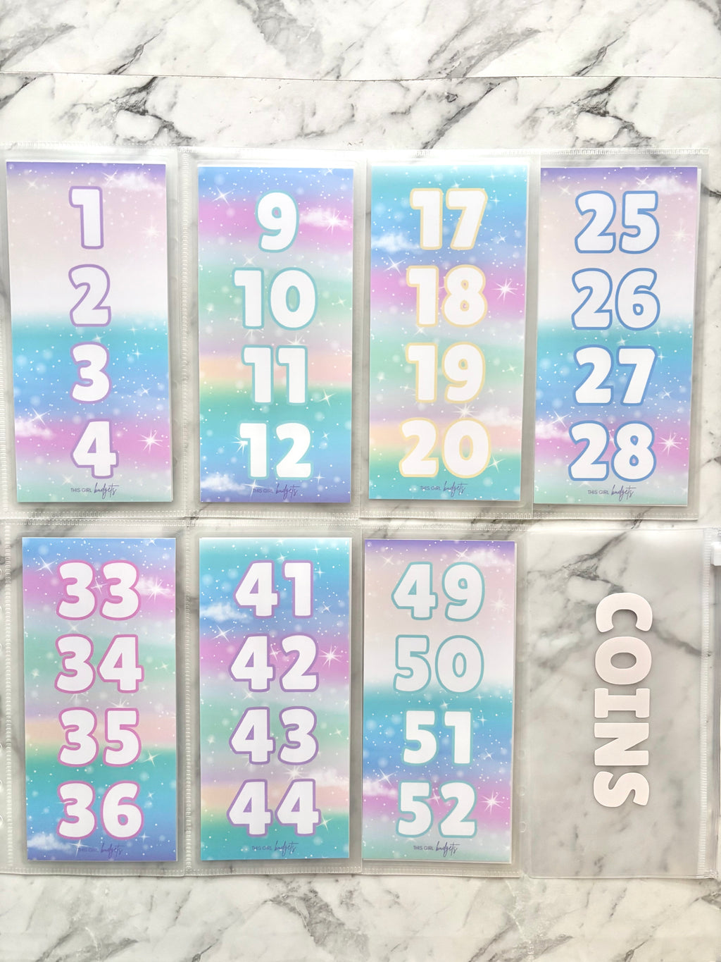 52 Week Savings Challenge - Rainbow Edition