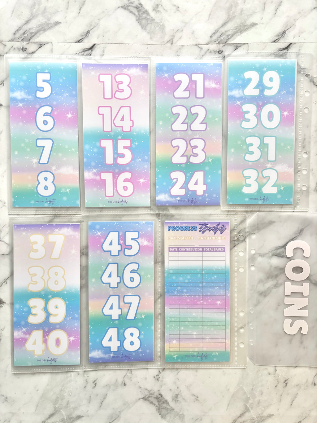 52 Week Savings Challenge - Rainbow Edition