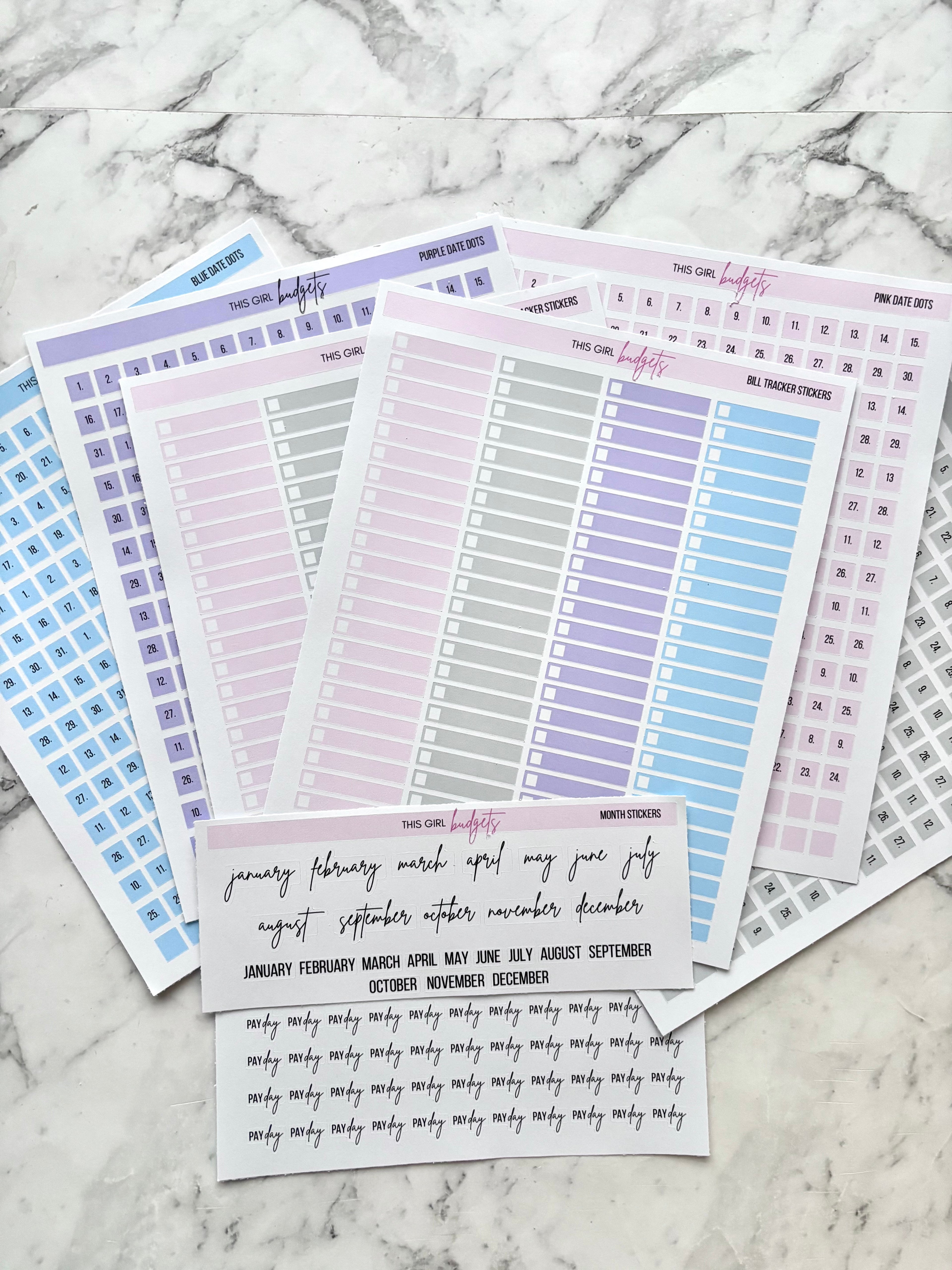 Budget Planner Sticker Pack
