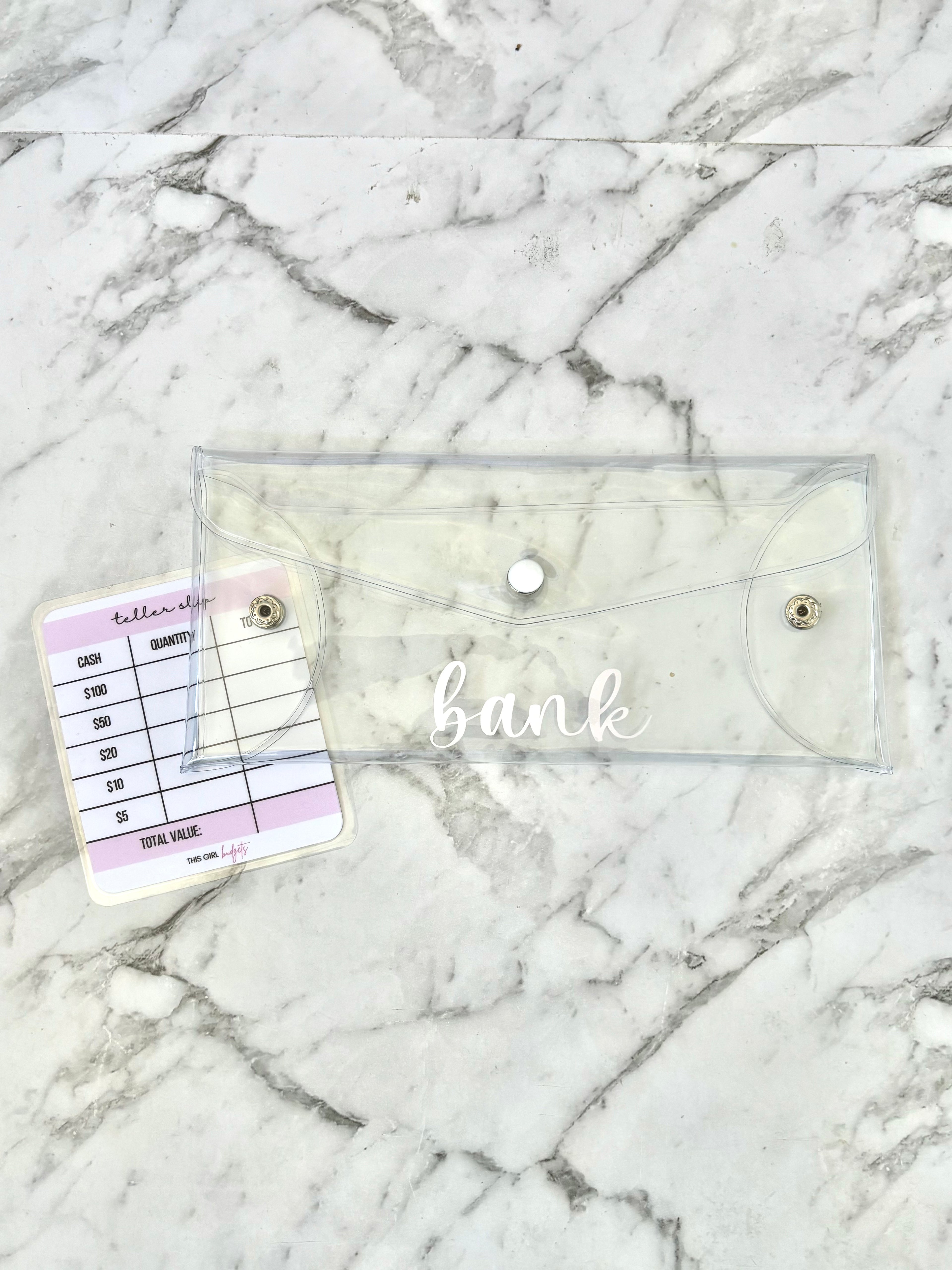 Clear Bank Purse (includes Teller Slip)