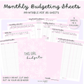 Printable PDF Monthly Budgeting Sheets - A5